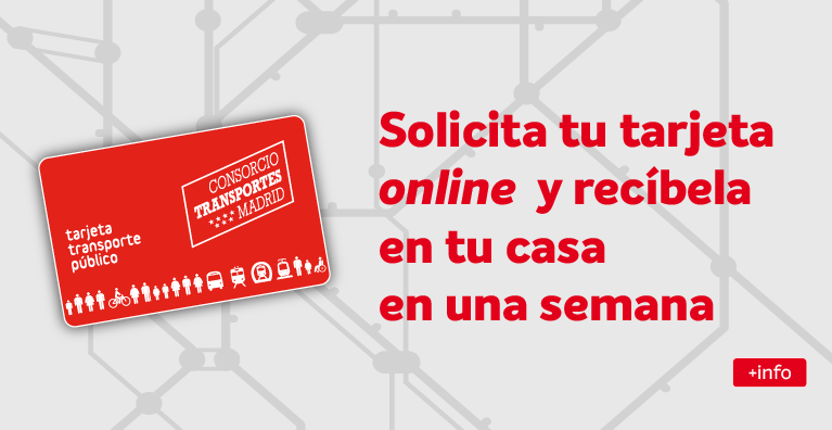 Solicita la tarjeta transporte público en nuestra página y recíbela en una semana