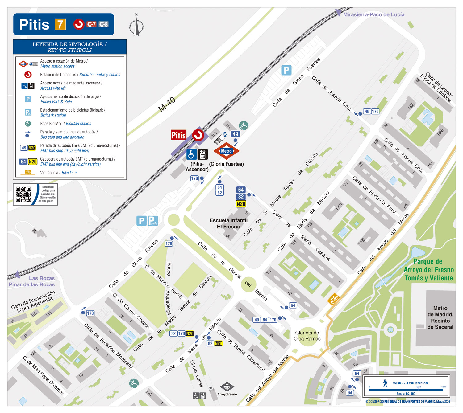 Plano zonal metro Pitis