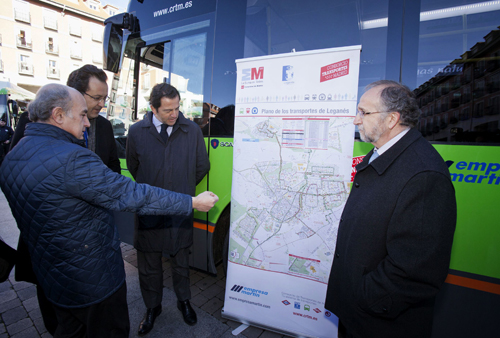 Presentación flota autobuses de gas en Leganés