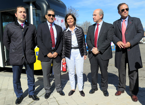 Presentación de autobuses híbridos en Pozuelo