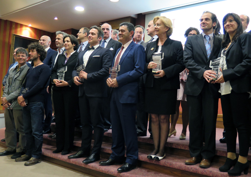 Premiados y autoridades en la gala de los Premios del CRTM