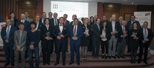 Premiados y autoridades en la gala de los Premios del CRTM, frontal