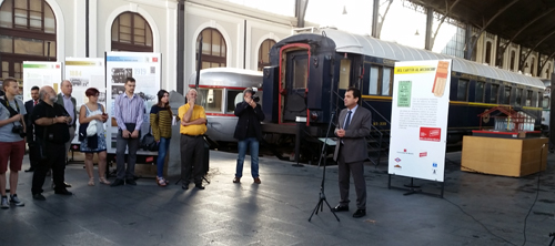 Presentación exposición billética en el Museo del Ferrocarril