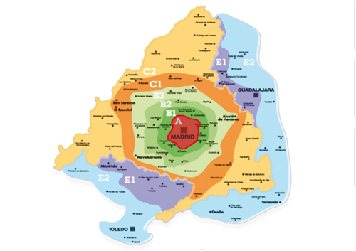 Mapa de Zonas Tarifarias