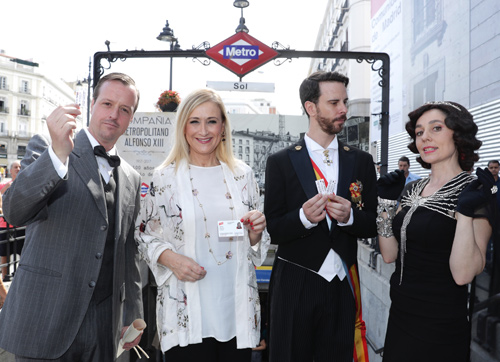 La presidenta de la Comunidad, Cristina Cifuentes, celebra los cien años del inicio de las obras del Suburbano, que unió Sol con Cuatro Caminos