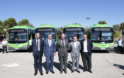 El Consejero de Transportes, Vivienda e Infraestructuras de la Comunidad de Madrid, Pedro Rollán, ha participado en la presentación de los nuevos vehículos