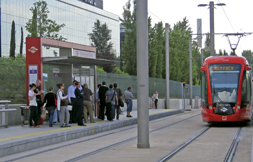 Metro Ligero en la estación Somosaguas Sur