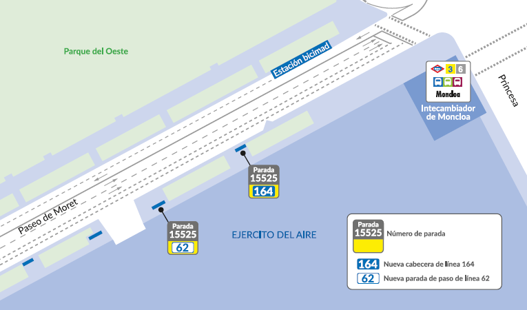Traslado definitivo de paradas en paseo Moret