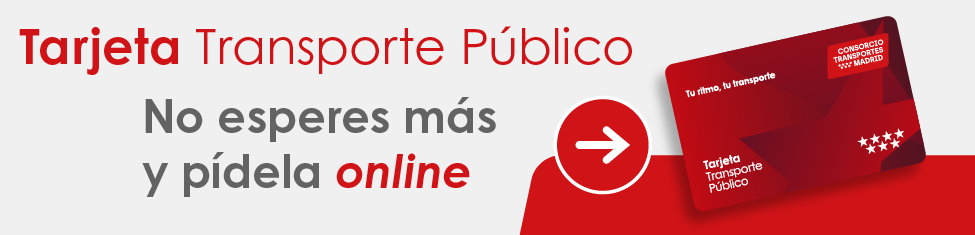Solicita tu tarjeta de transporte online, sin esperas ni desplazamientos. 