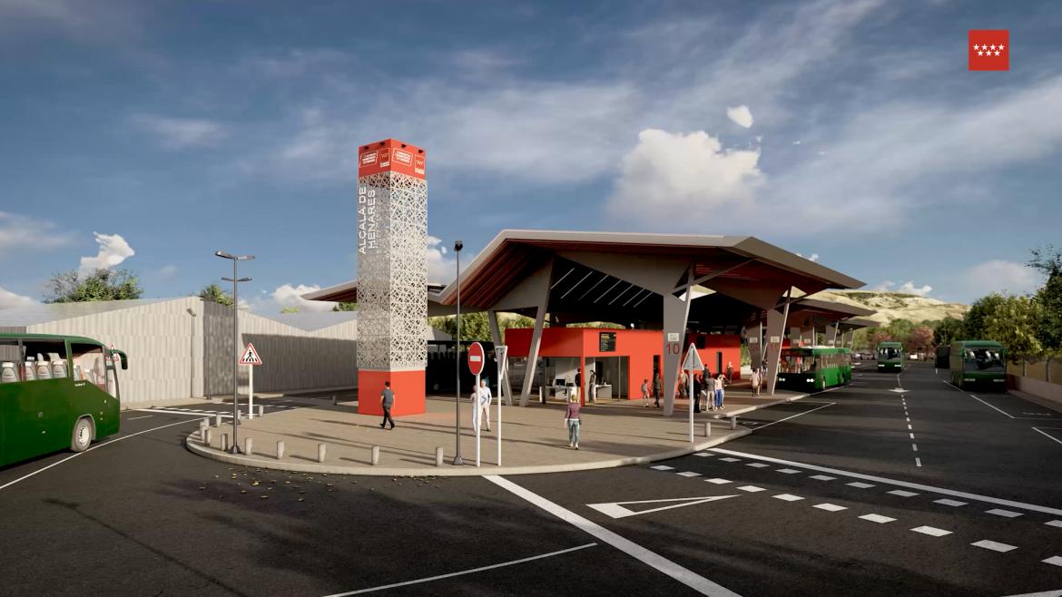 Infografía del futuro intercambiador de Alcalá de Henares