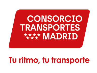 Logo del CRTM con su lema "Tu ritmo, tu transporte"