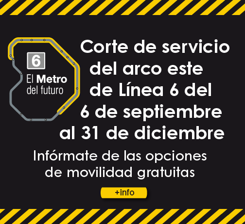 Alternativas de transporte público durante el corte del arco este de la línea 6