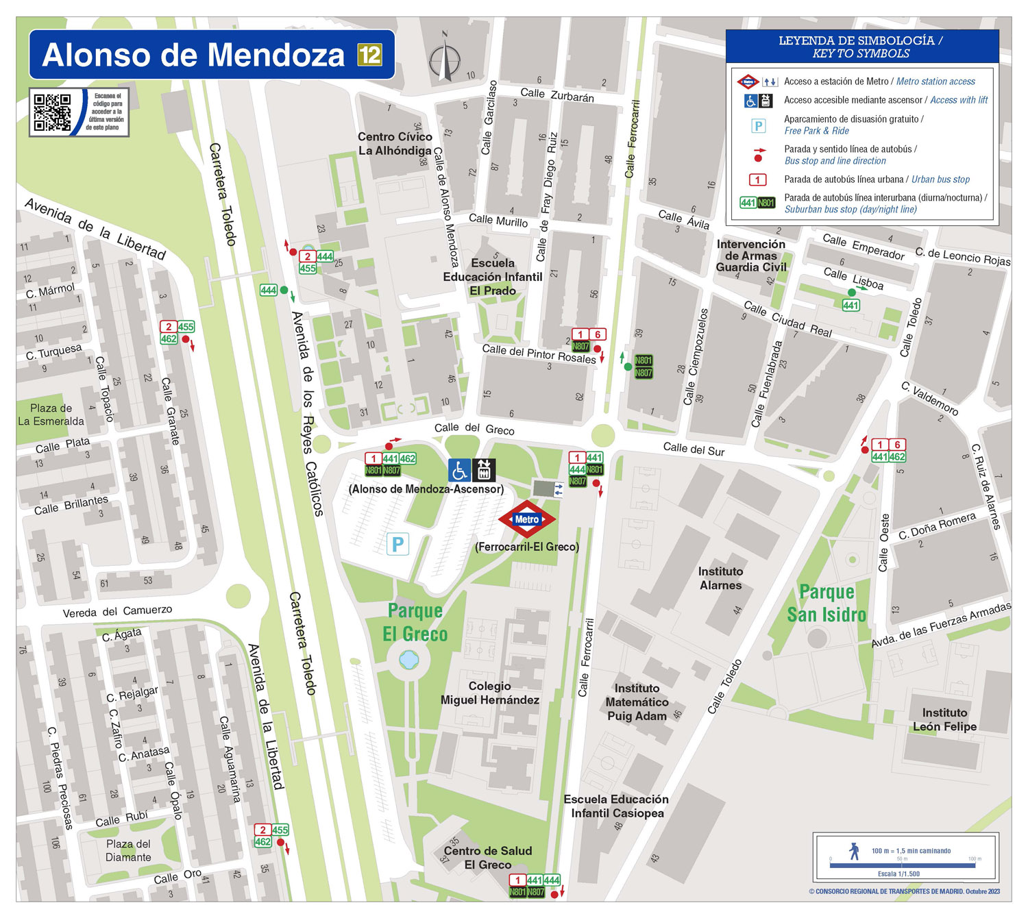 Plano Zonal Metro Alonso de Mendoza