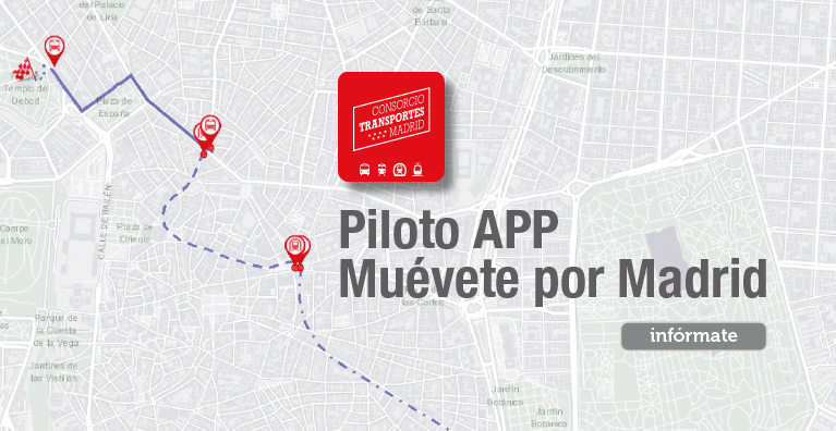 Grafismo para el piloto de la app Muévete por Madrid