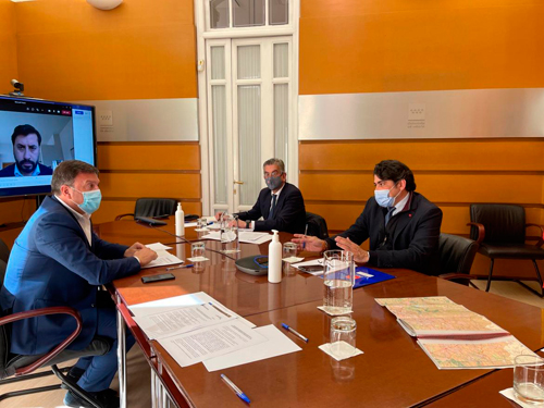 David Pérez reunido con el alcalde de Humanes y el gerente del CRTM