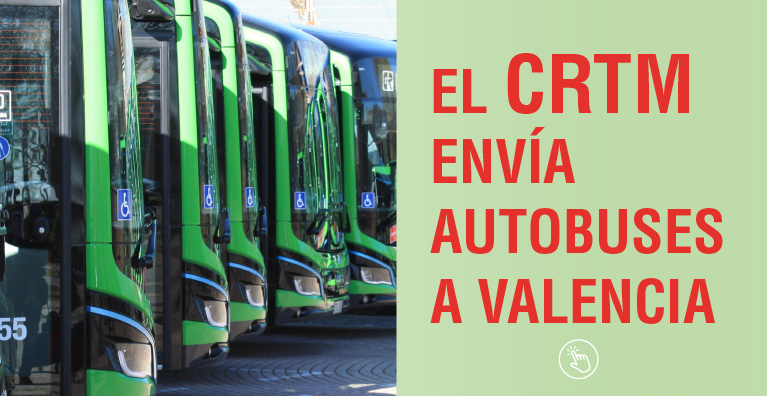 El CRTM envía autobuses a Valencia para conectar municipios afectados por la DANA