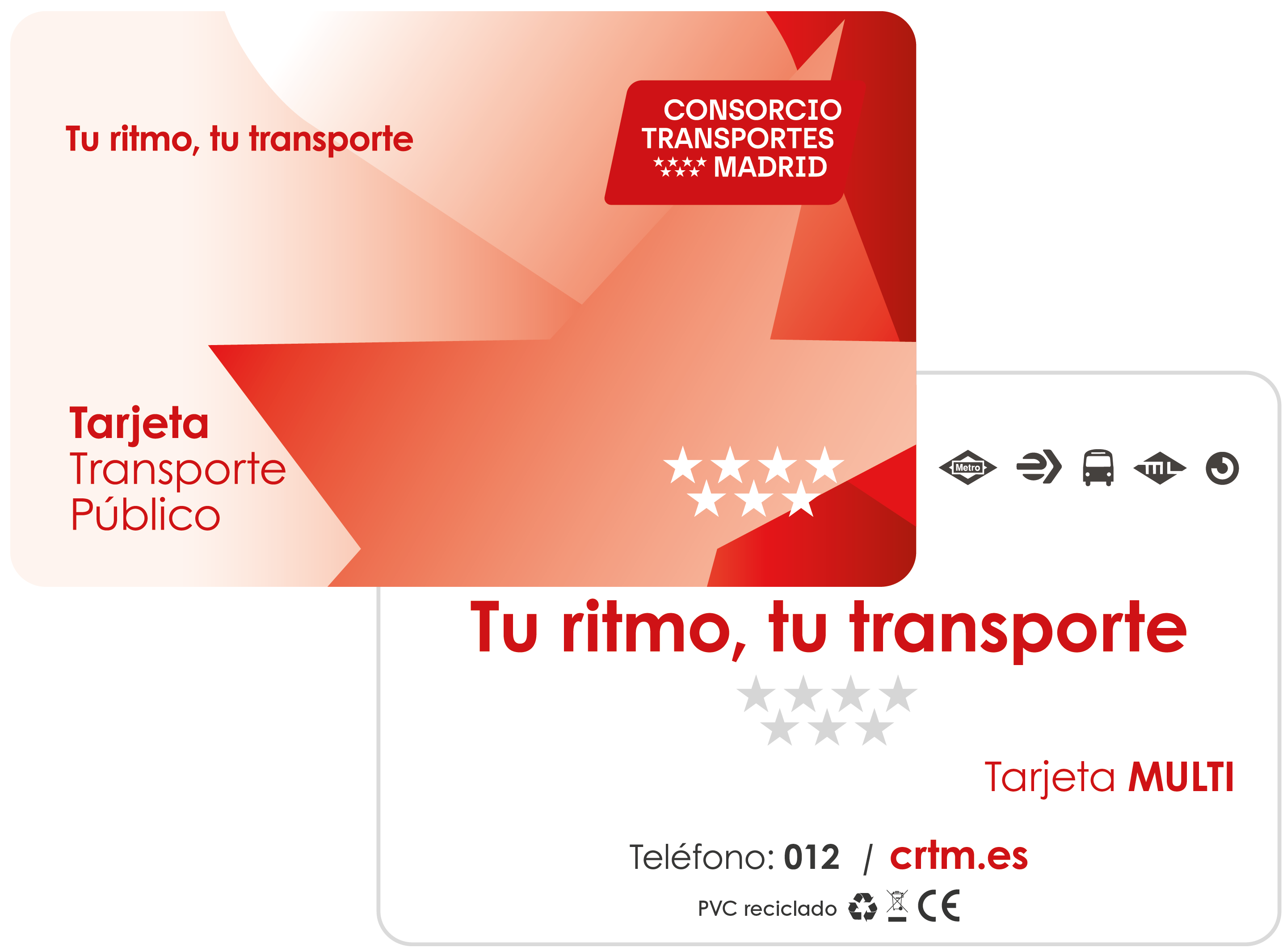 Imagen de la Tarjeta Transporte Público Multi por ambas caras