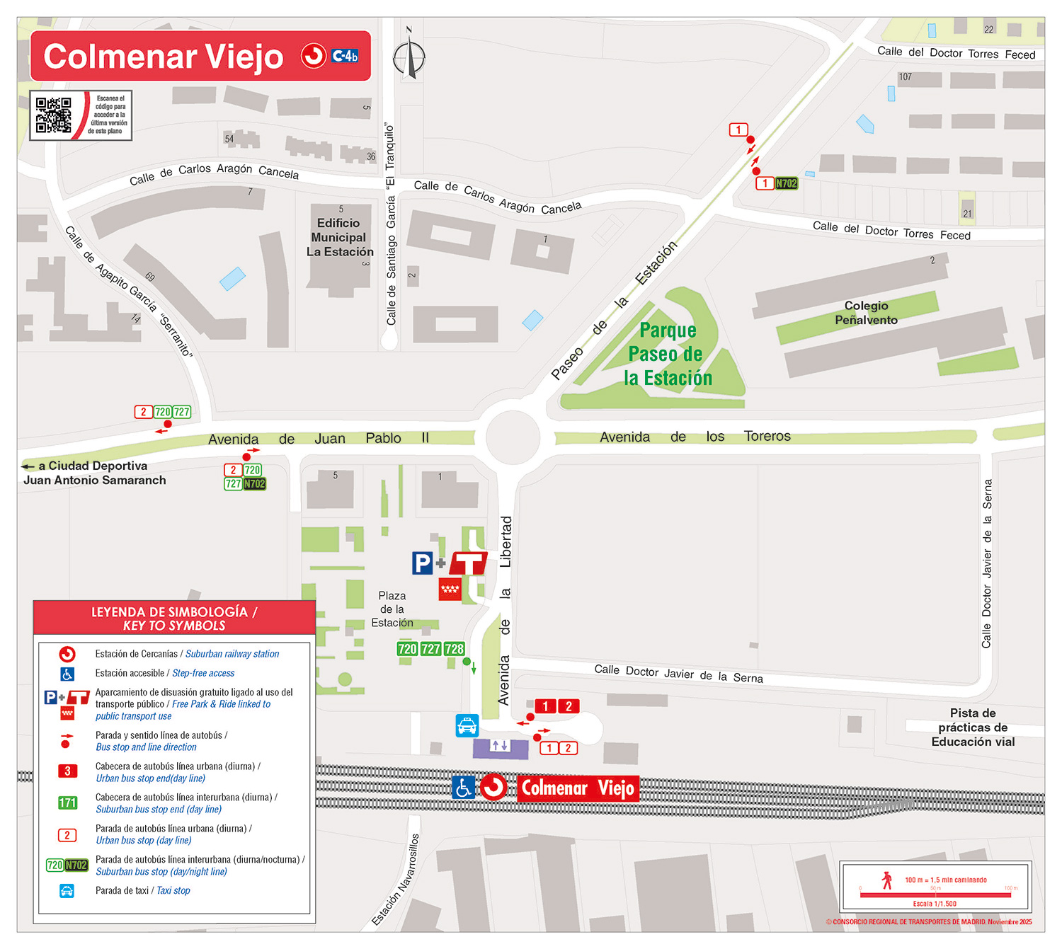 Plano zonal cercanías Colmenar Viejo