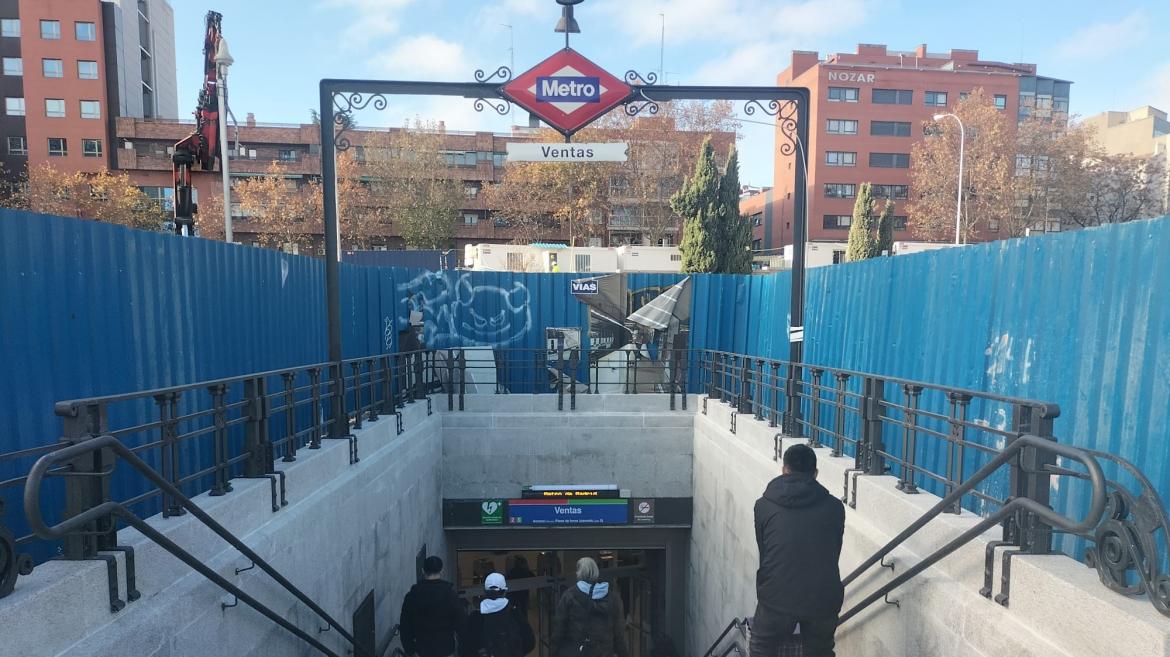 Obras en la estación de Ventas