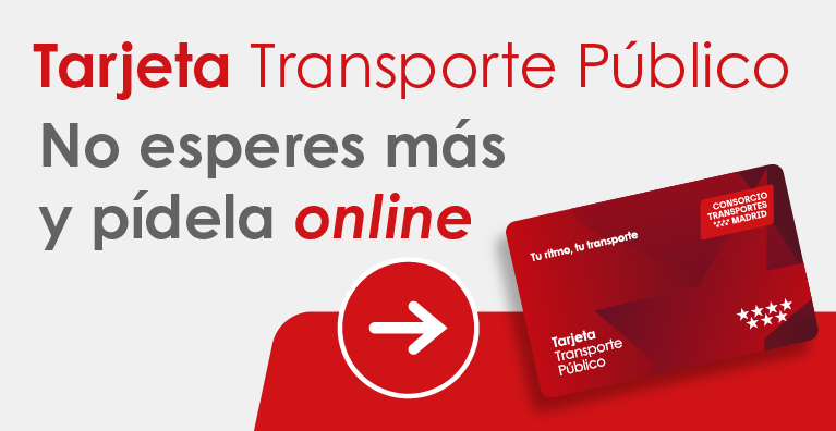 Con el trámite online de la Tarjeta Transporte Público evitas esperas y desplazamientos