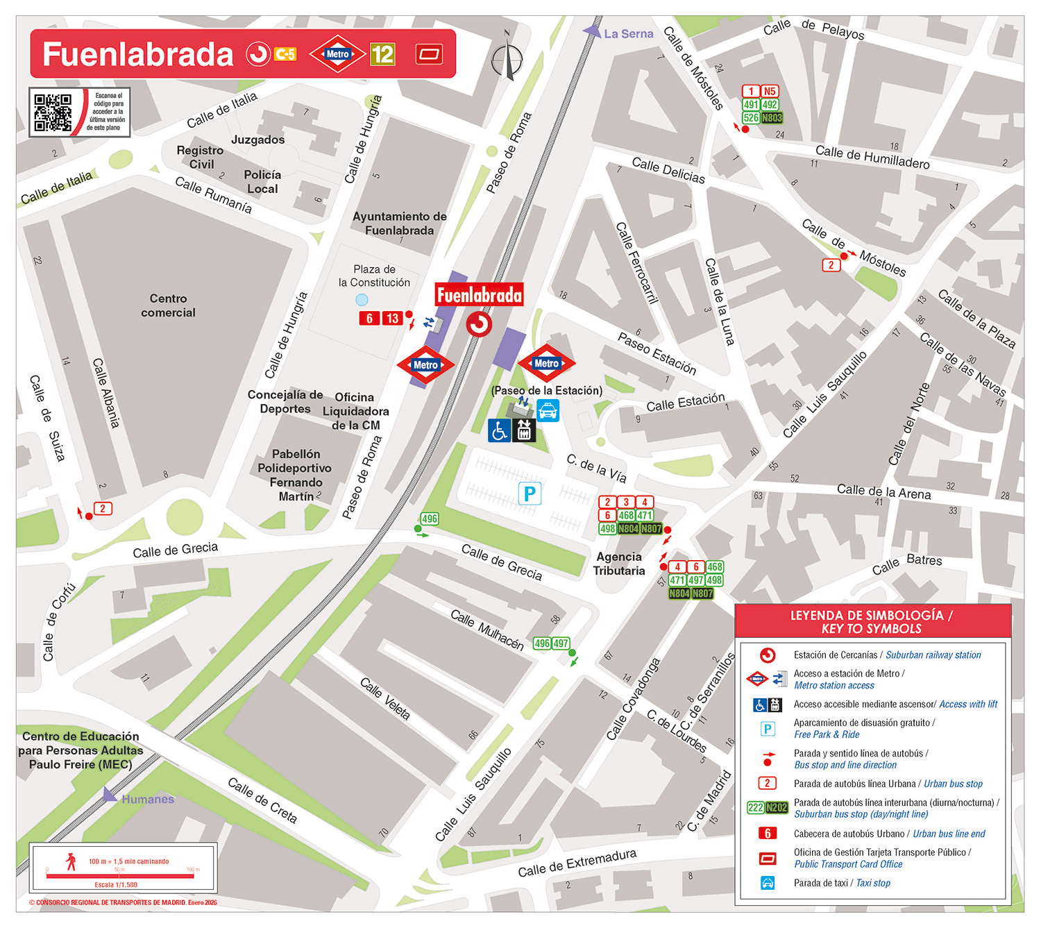 Plano Zonal Cercanías Fuenlabrada