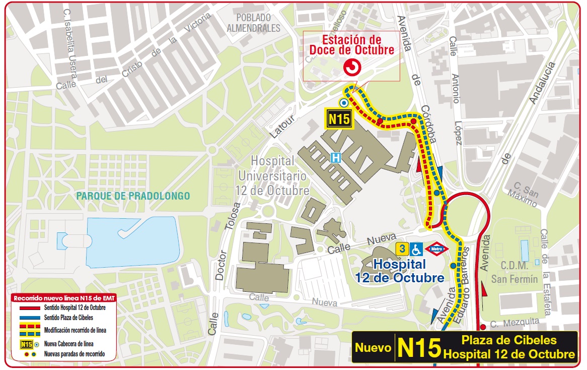 Ampliación del recorrido de la línea N15