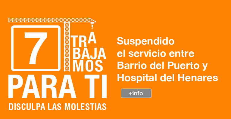 Suspensión del servicio en línea 7 de Metro entre Barrio del Puerto y Hospital del Henares