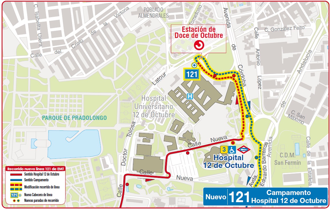 Ampliación del recorrido de la línea 121