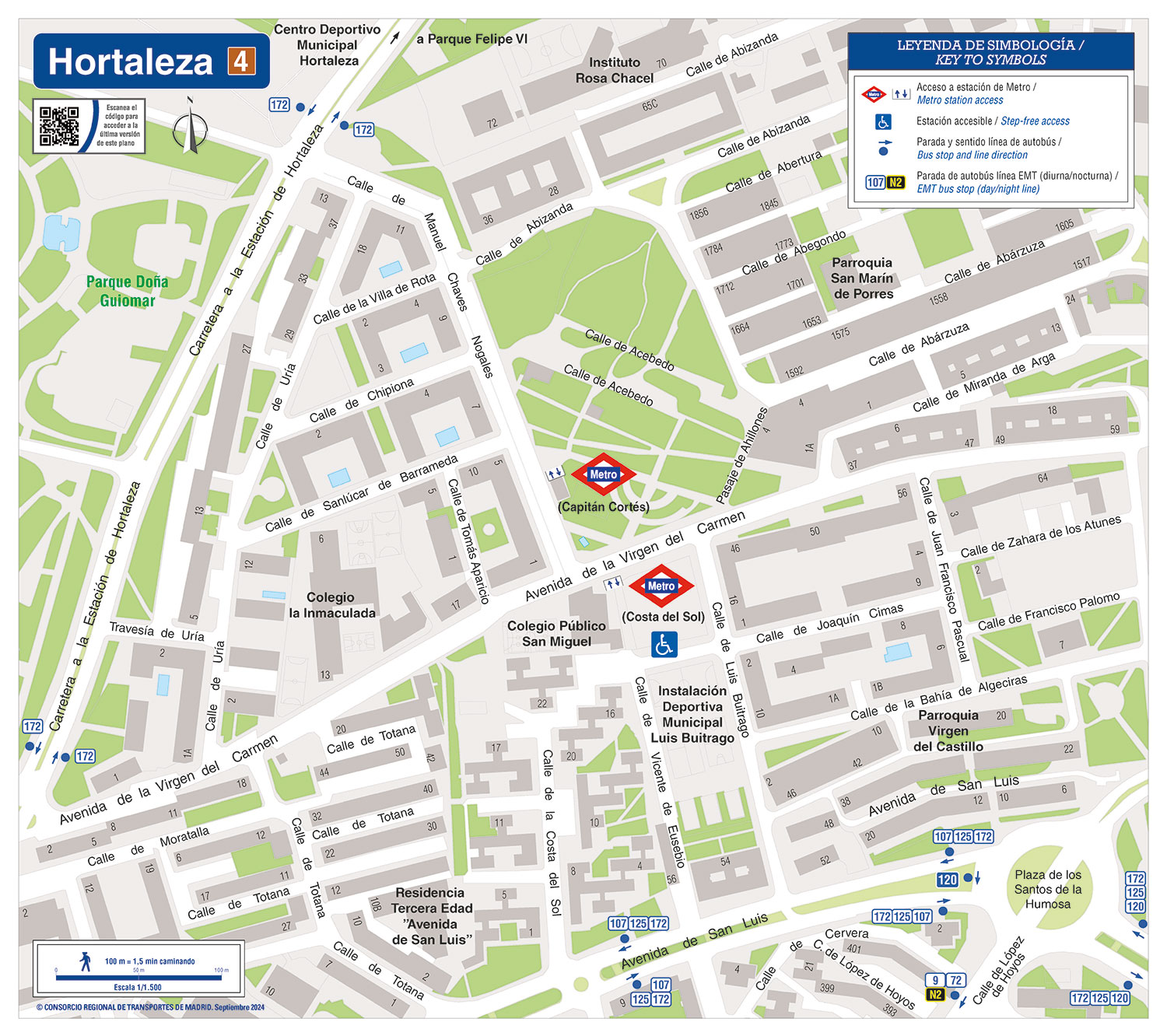 Plano zonal metro Hortaleza